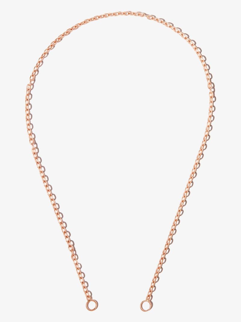 14k Rose Gold Pulley Chain 18 Inch Necklace