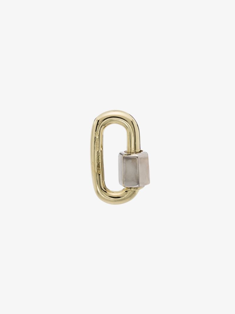 14k Green and White Gold Chubby Baby Lock Charm