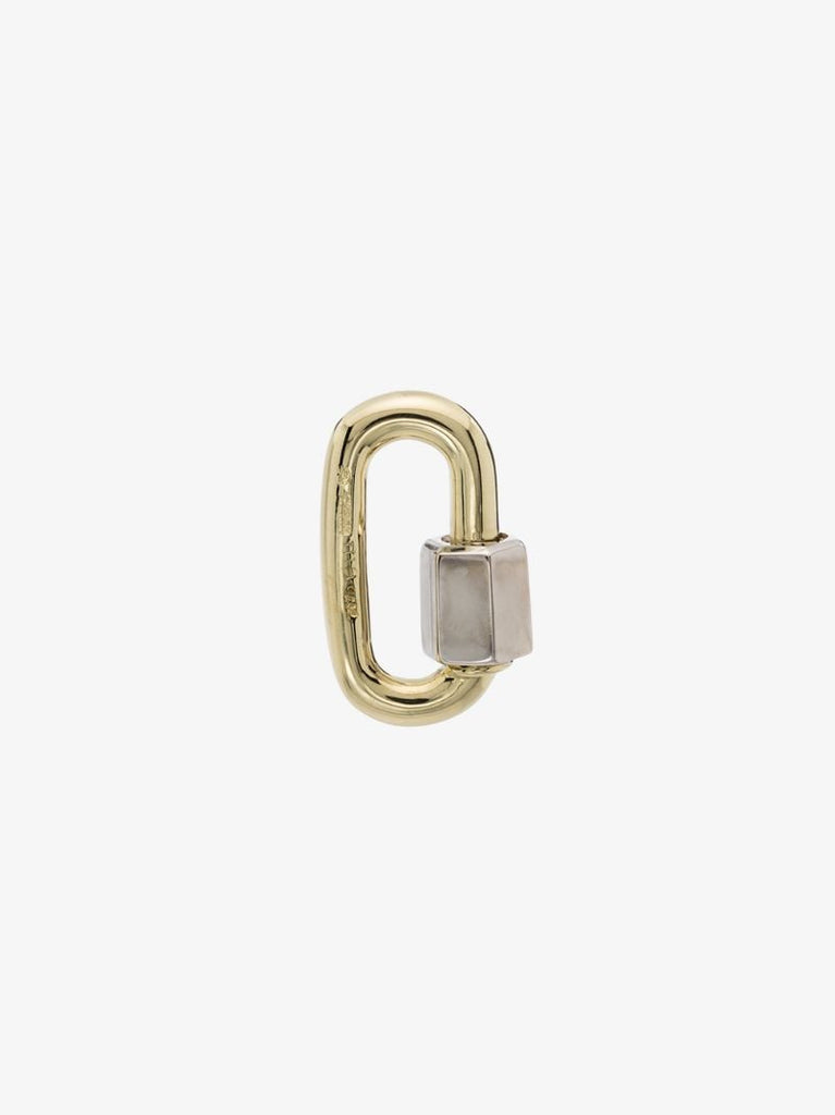 14k Green and White Gold Chubby Baby Lock Charm