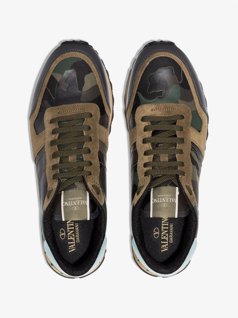 Green Rockrunner Camouflage Low Top Sneakers