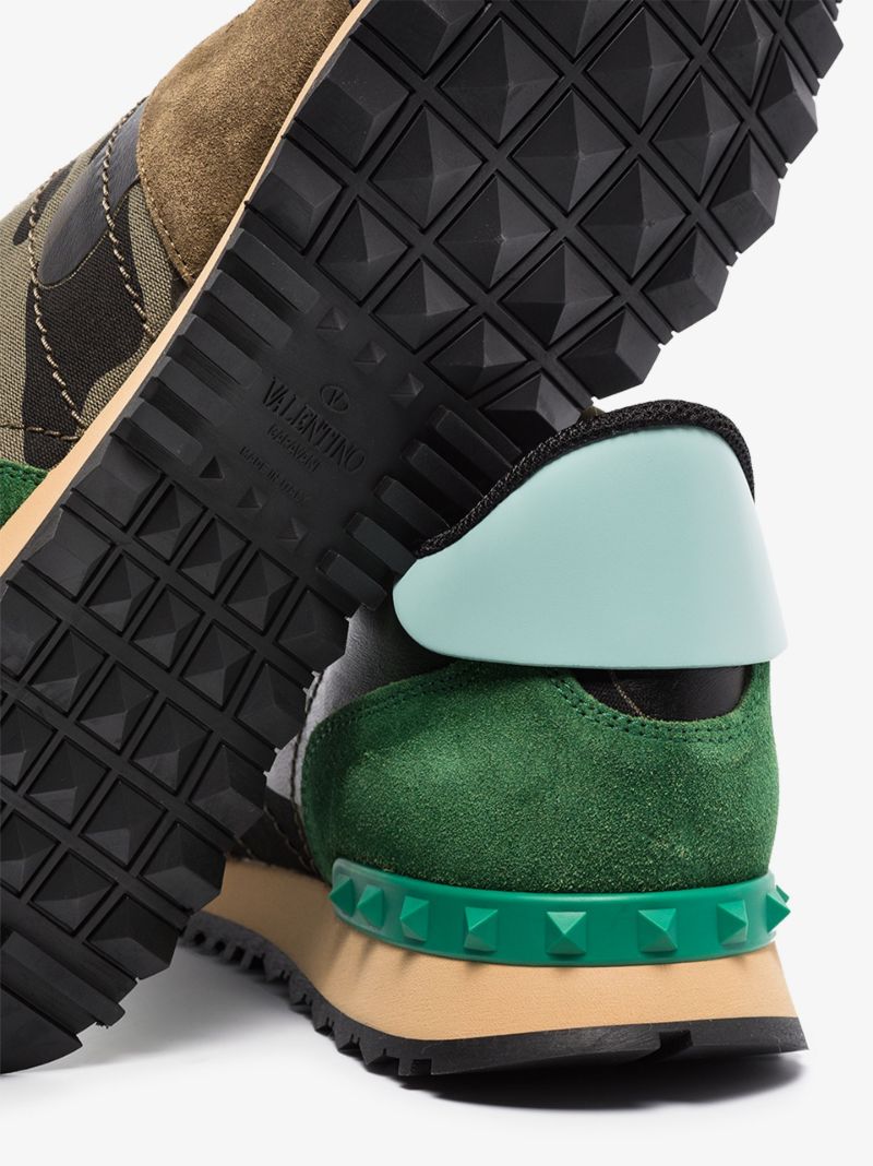 Green Rockrunner Camouflage Low Top Sneakers