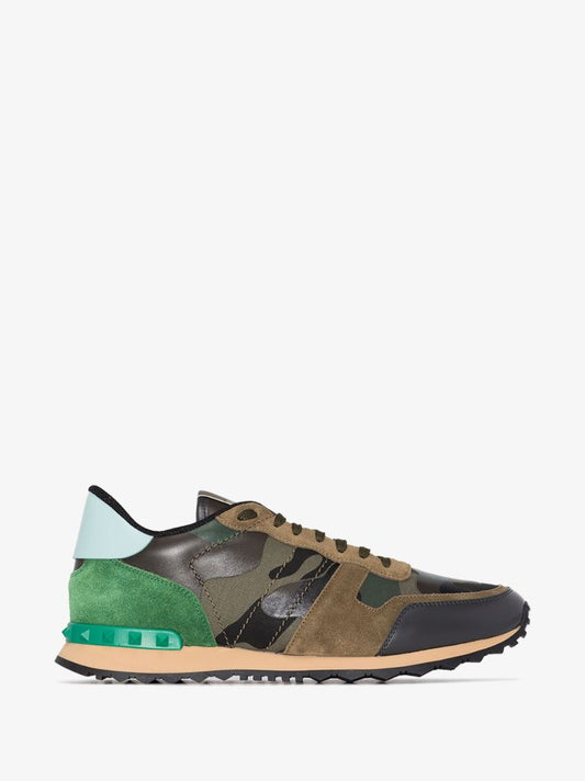Green Rockrunner Camouflage Low Top Sneakers