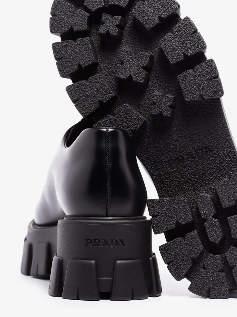 Black Monolith Leather Derby Shoes