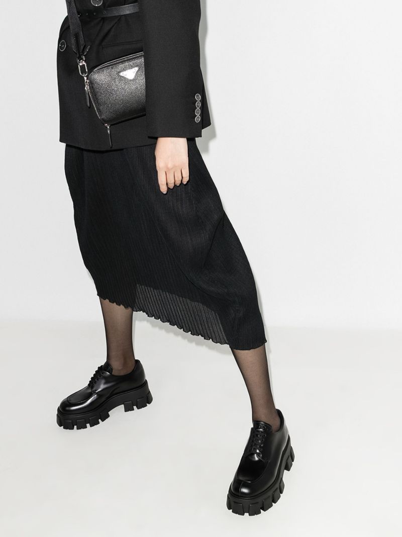 Black Monolith Leather Derby Shoes