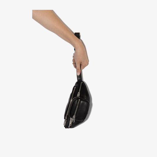 Black Attica Leather Cross Body Bag