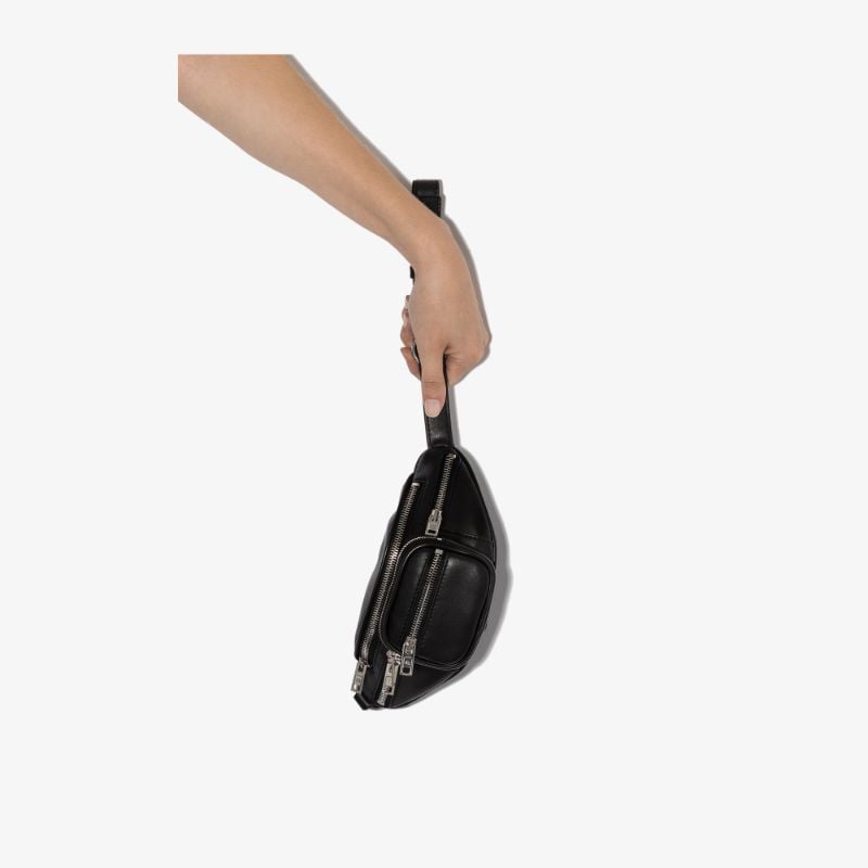 Black Attica Leather Cross Body Bag