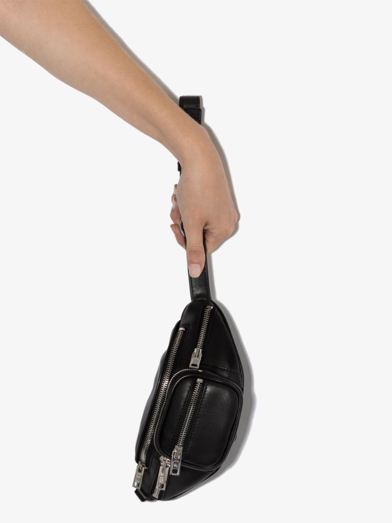 Black Attica Leather Cross Body Bag