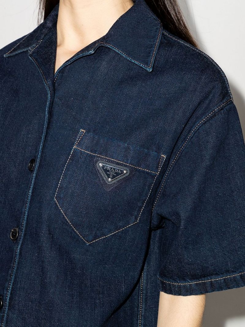 Indigo Denim Blouson Jacket