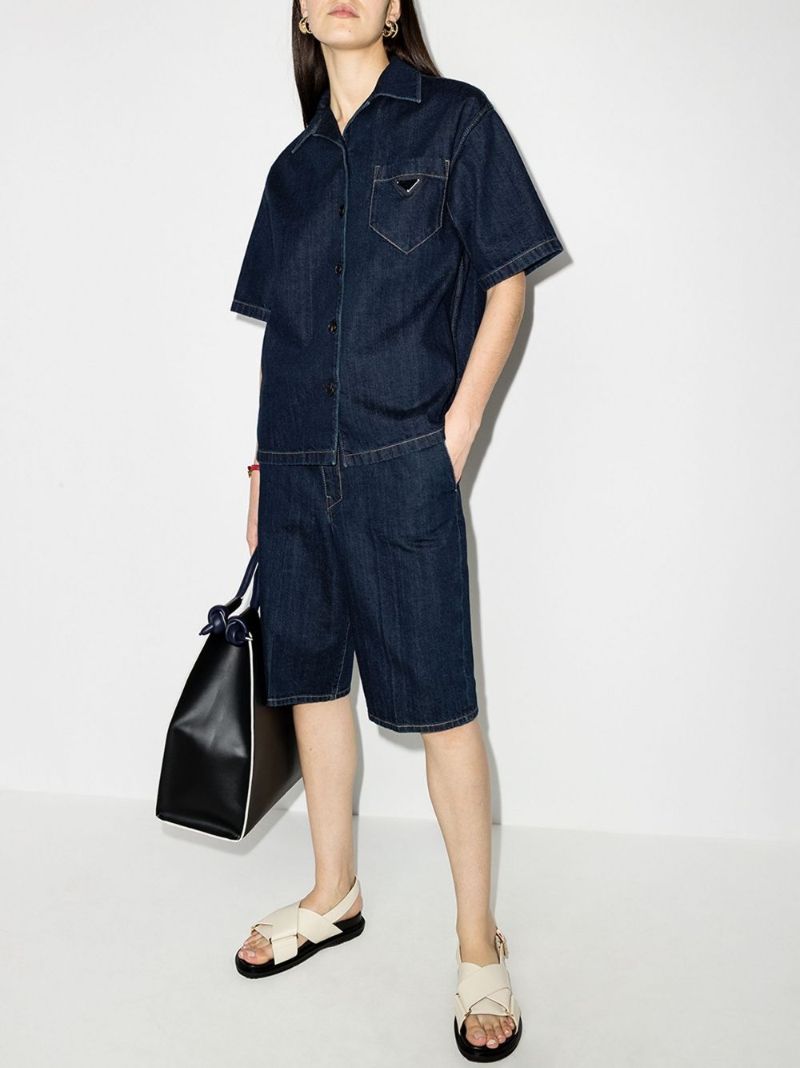 Indigo Denim Blouson Jacket
