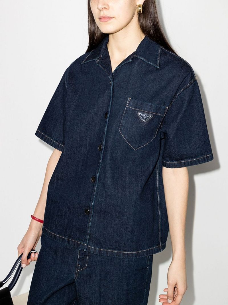 Indigo Denim Blouson Jacket