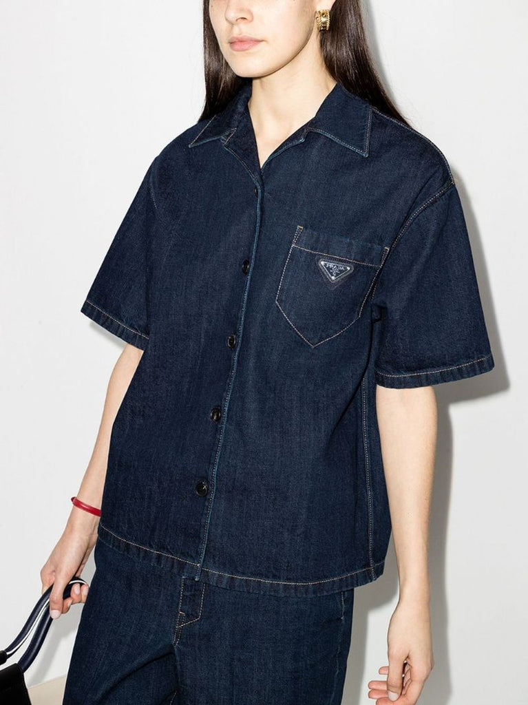 Indigo Denim Blouson Jacket
