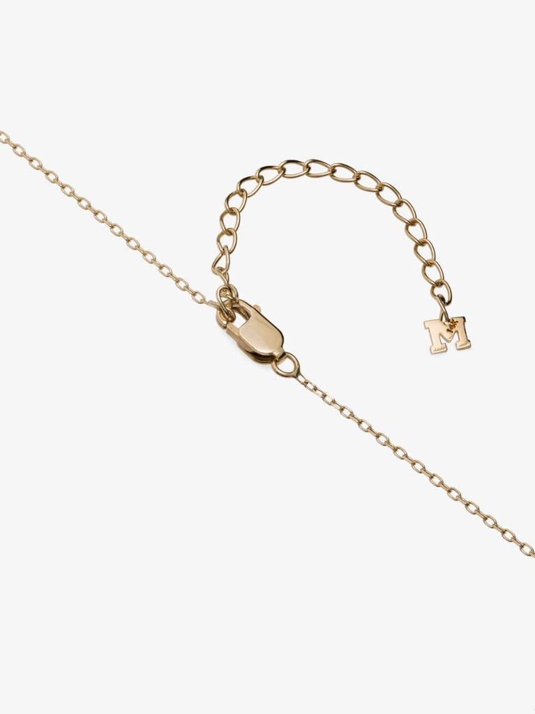 14k Yellow Gold V Initial Diamond Necklace