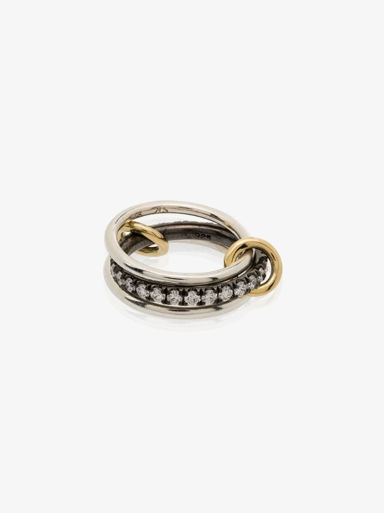 Sterling Silver Petunia Diamond Ring