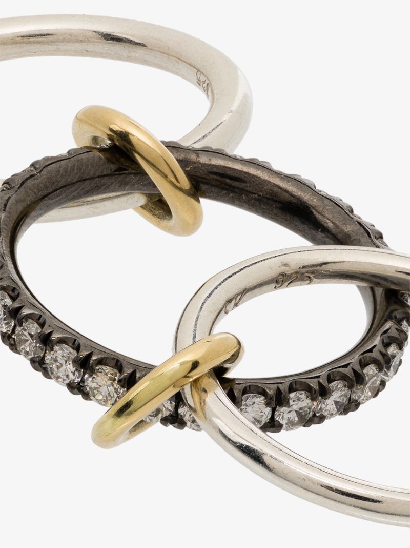 Sterling Silver Petunia Diamond Ring