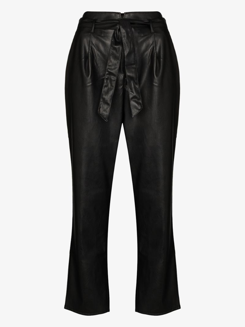 Vegan Leather Cropped Trousers