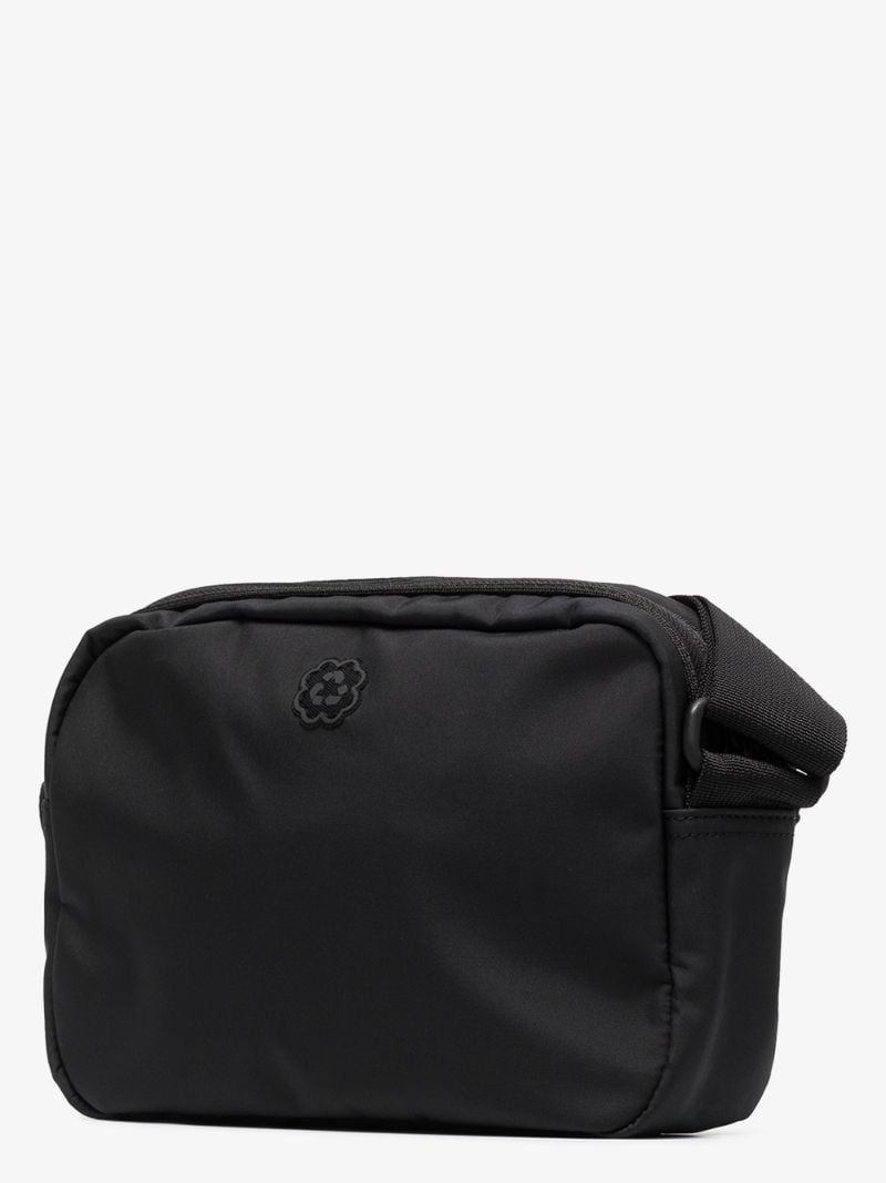 Black Logo Patch Cross Body Bag