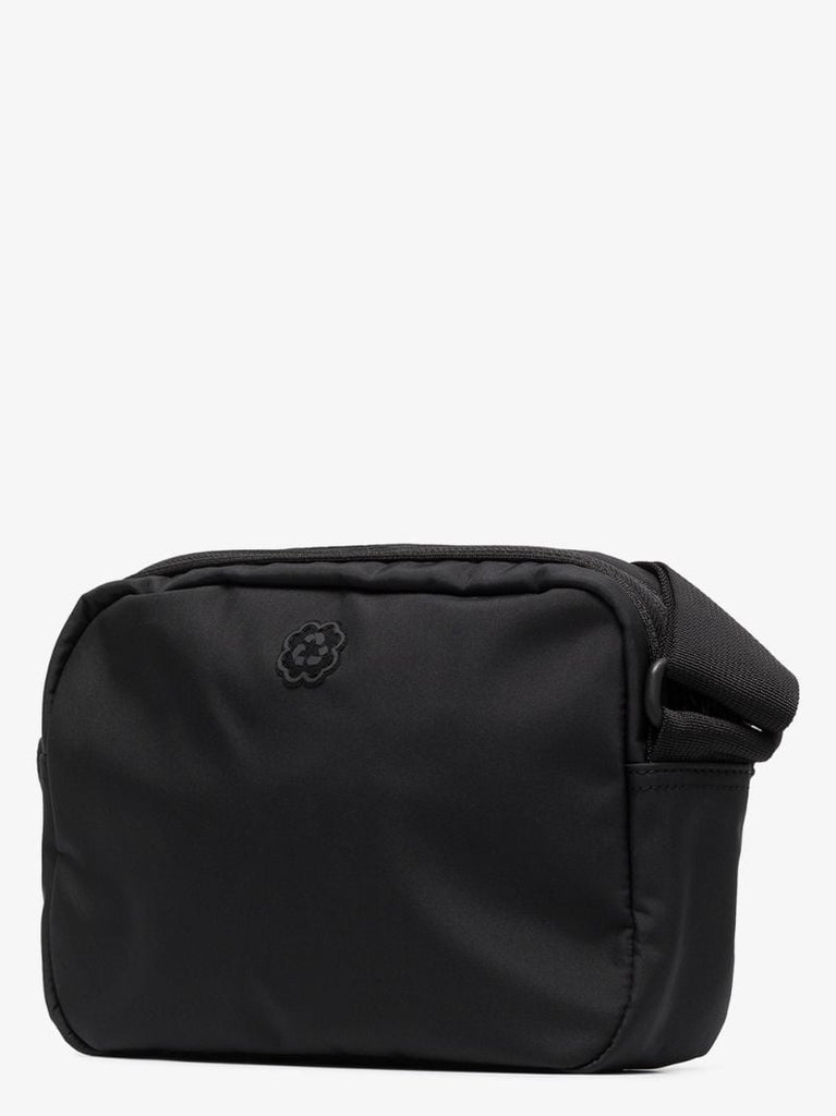 Black Logo Patch Cross Body Bag
