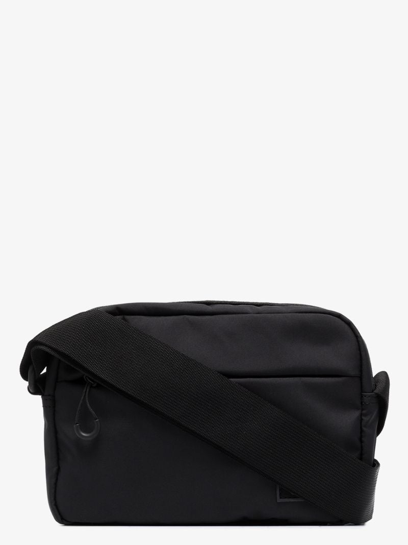 Black Logo Patch Cross Body Bag