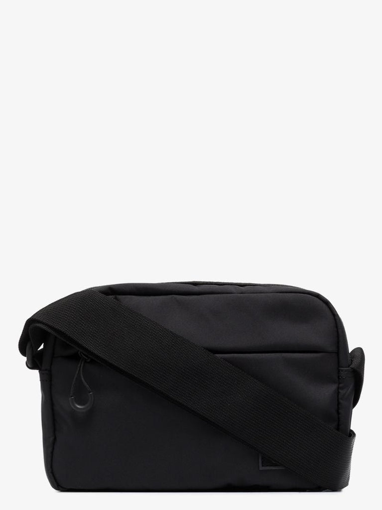 Black Logo Patch Cross Body Bag