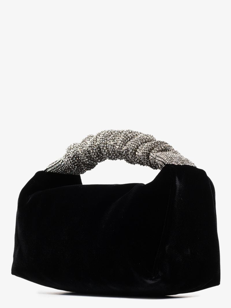 Black Scrunchie Rhinestone Mini Bag