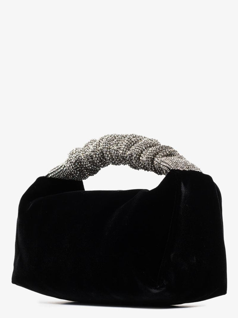Black Scrunchie Rhinestone Mini Bag