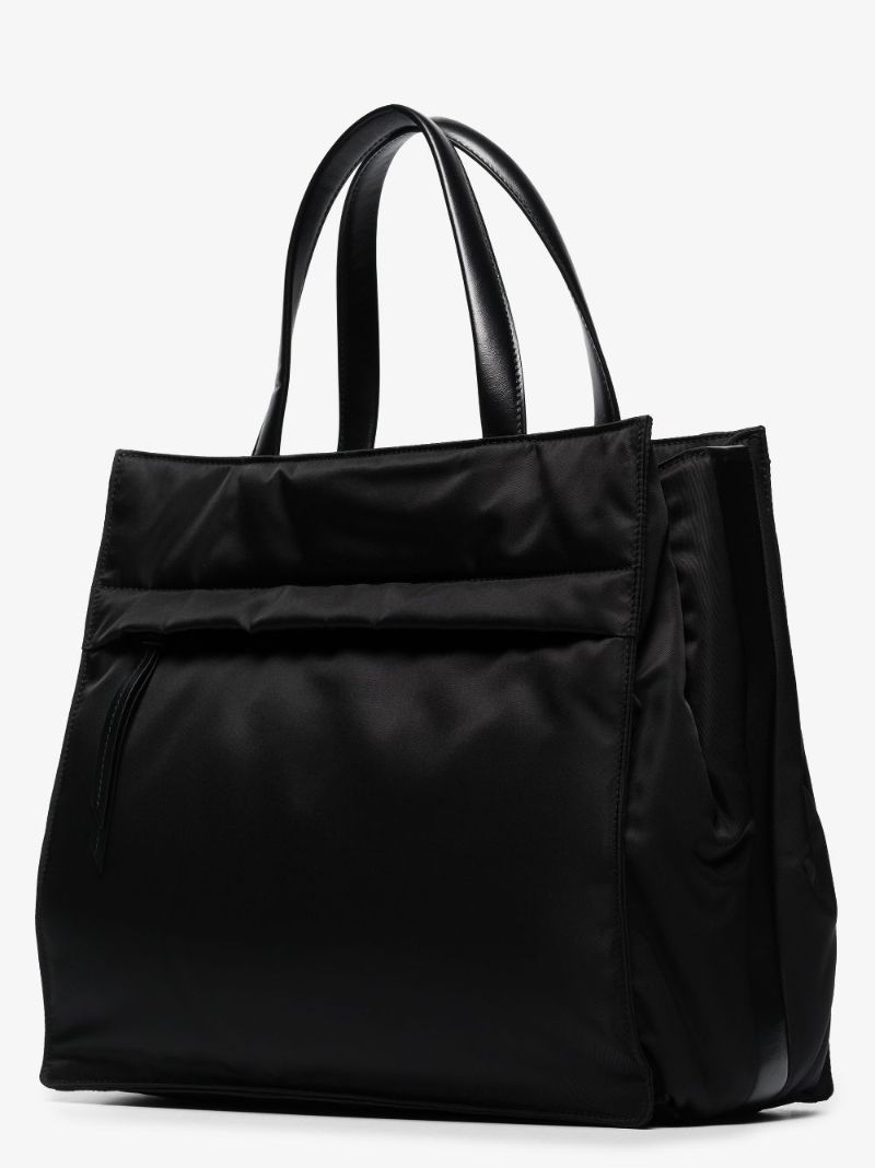 Black Re-nylon Padded Tote Bag