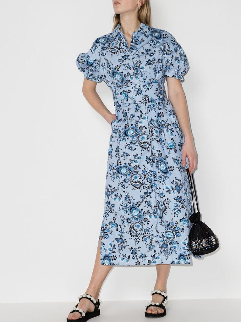Frederick Printed Cotton Midi Dress