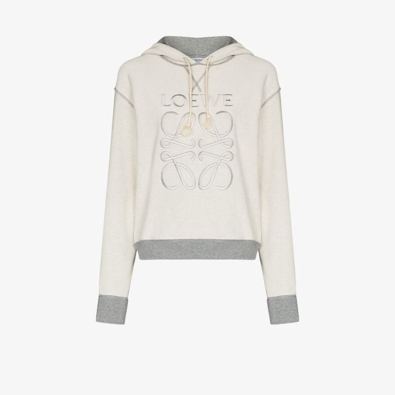 Anagram Embroidered Cotton Hoodie