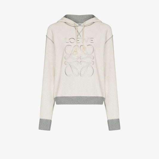 Anagram Embroidered Cotton Hoodie