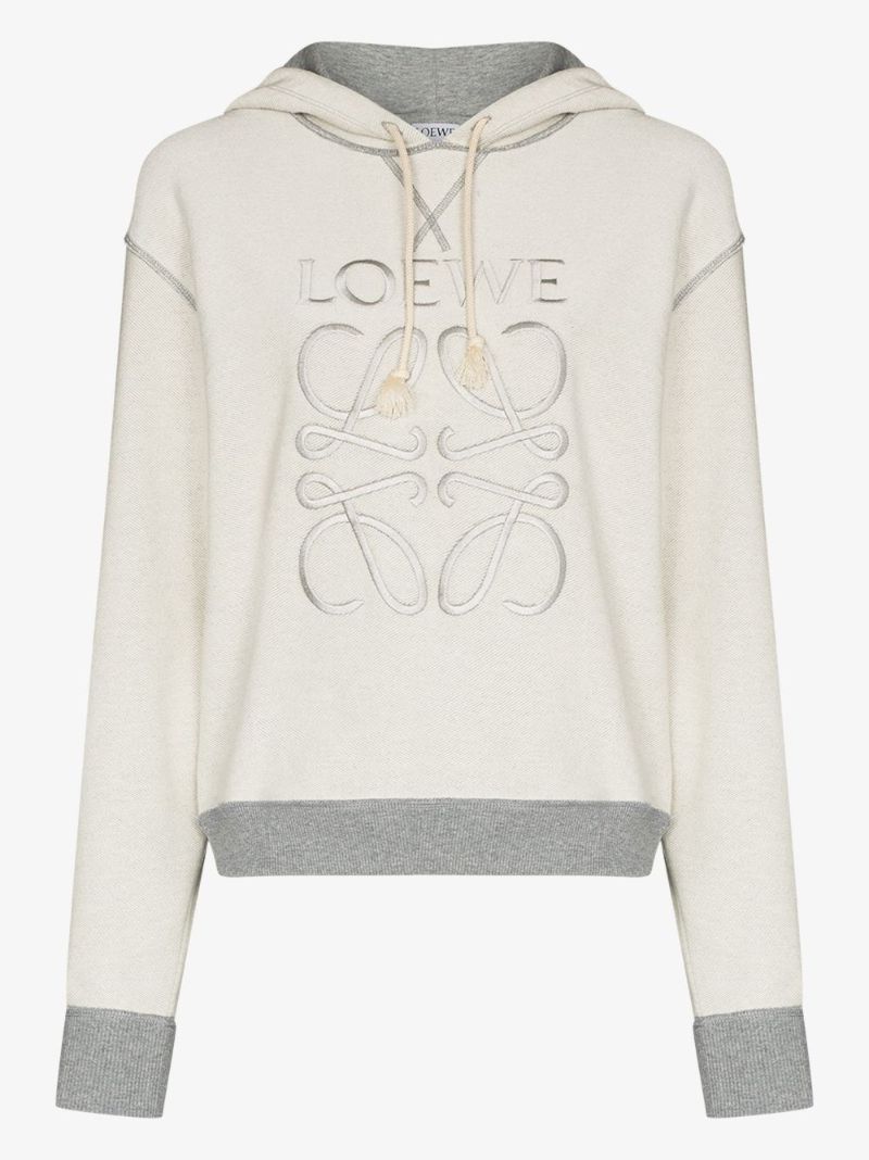 Anagram Embroidered Cotton Hoodie