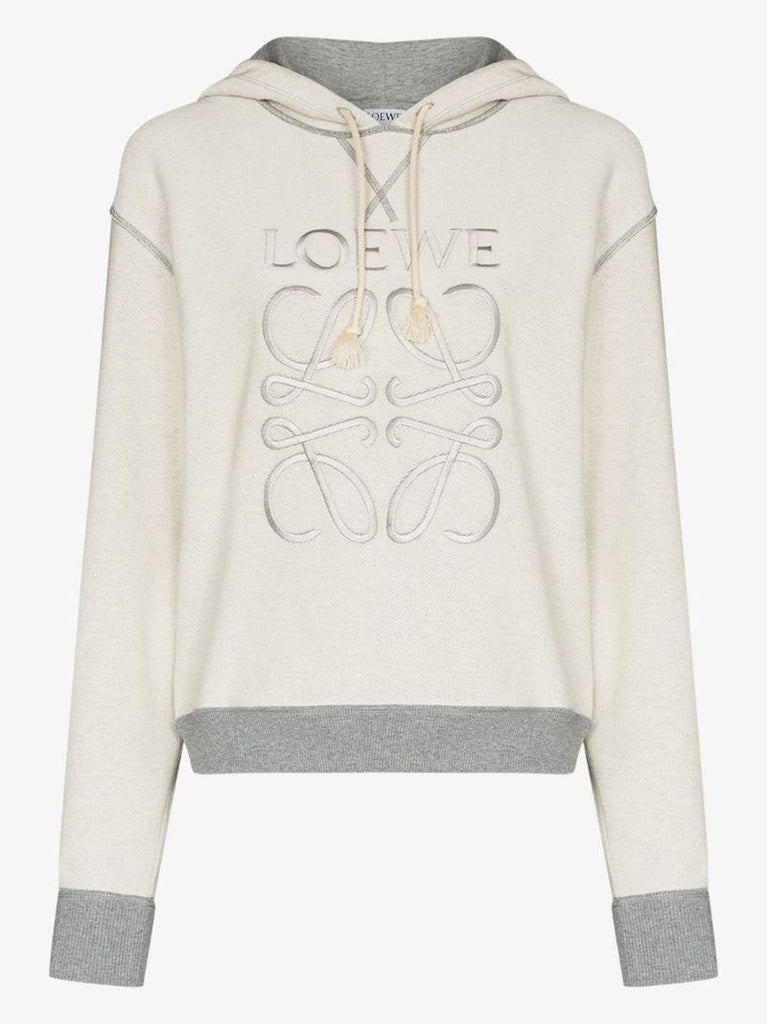 Anagram Embroidered Cotton Hoodie