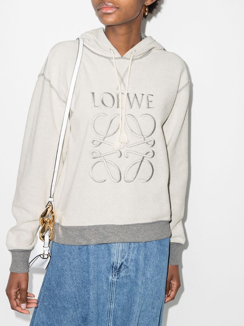 Anagram Embroidered Cotton Hoodie