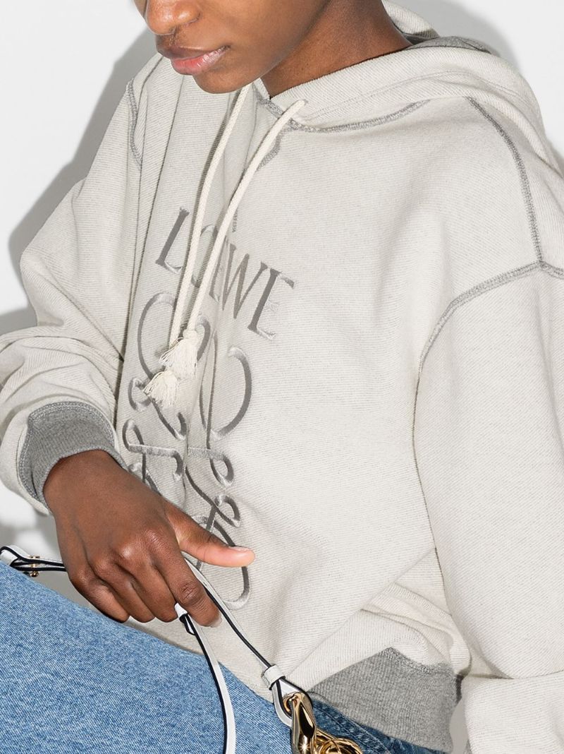 Anagram Embroidered Cotton Hoodie