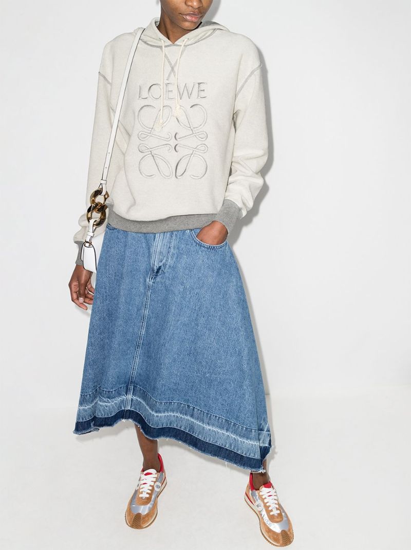 Anagram Embroidered Cotton Hoodie