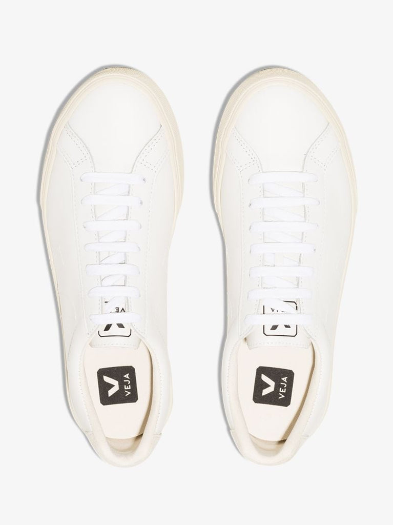 White Esplar Low Top Leather Sneakers