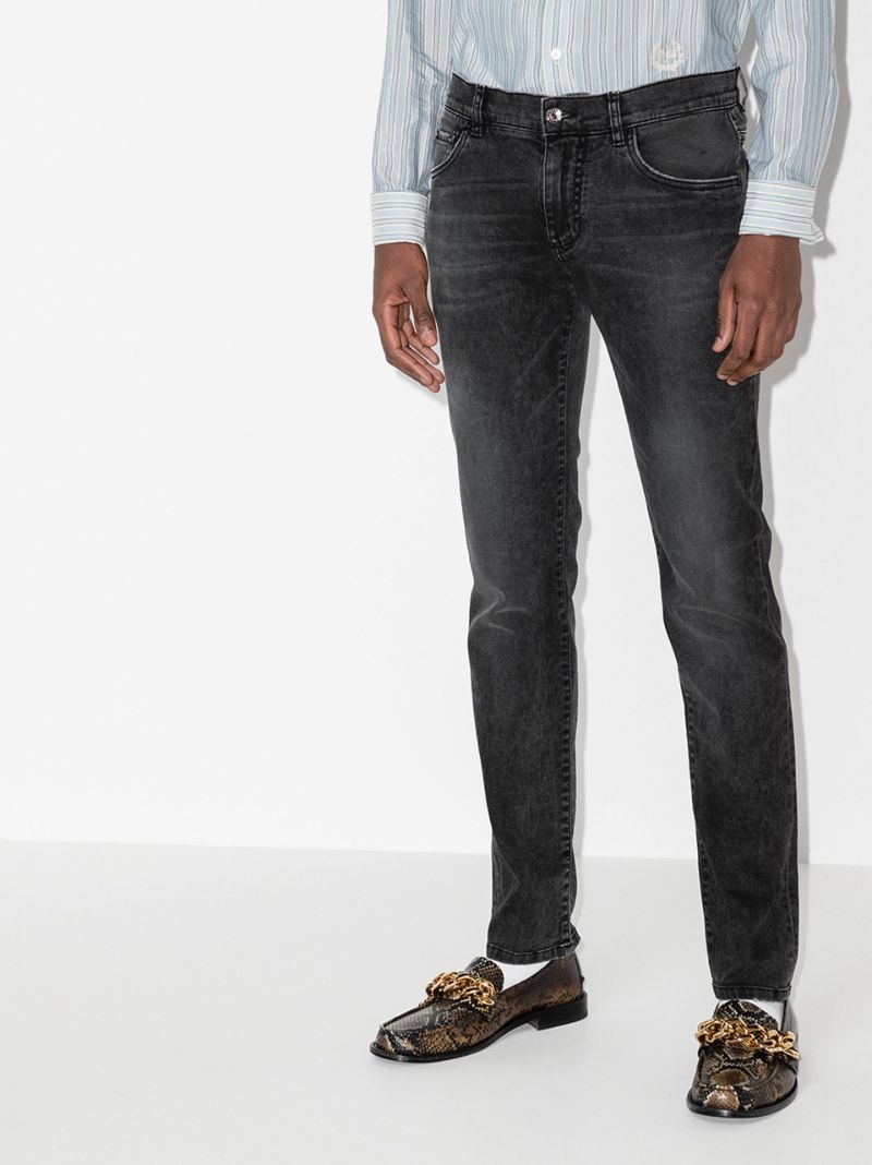 Logo Plaque Skinny Jeans