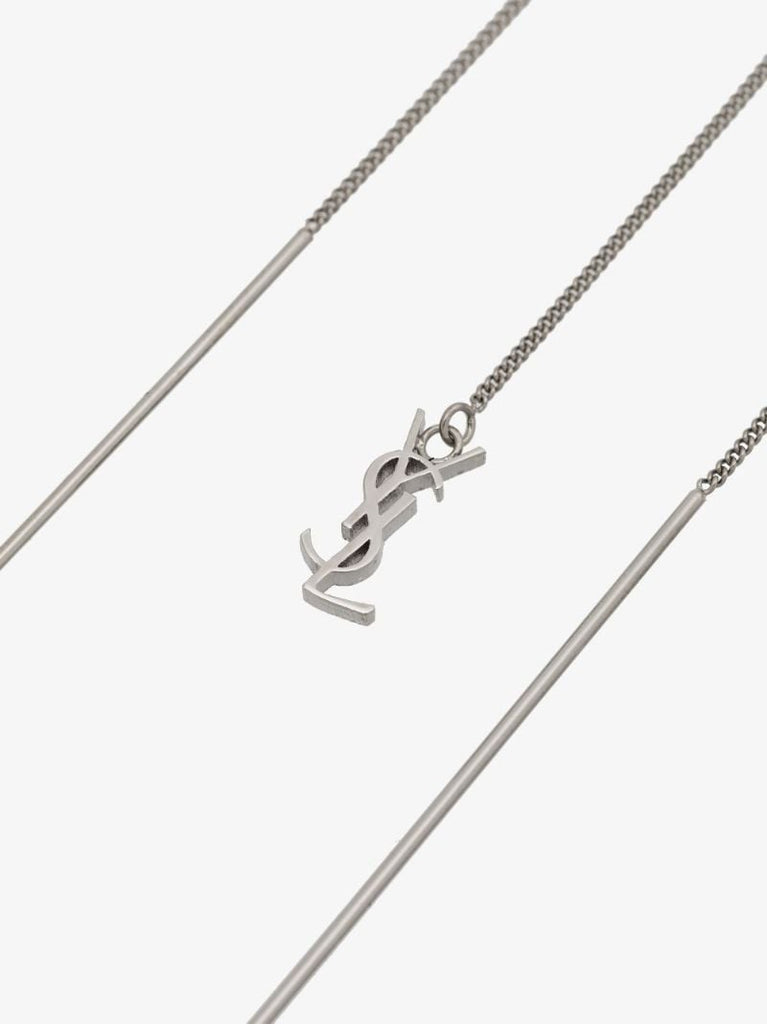 Silver-tone Opyum Monogram Threader Earrings