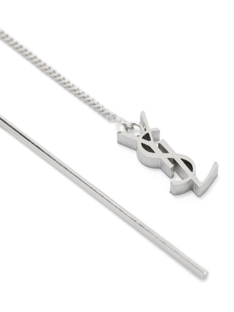 Silver-tone Opyum Monogram Threader Earrings
