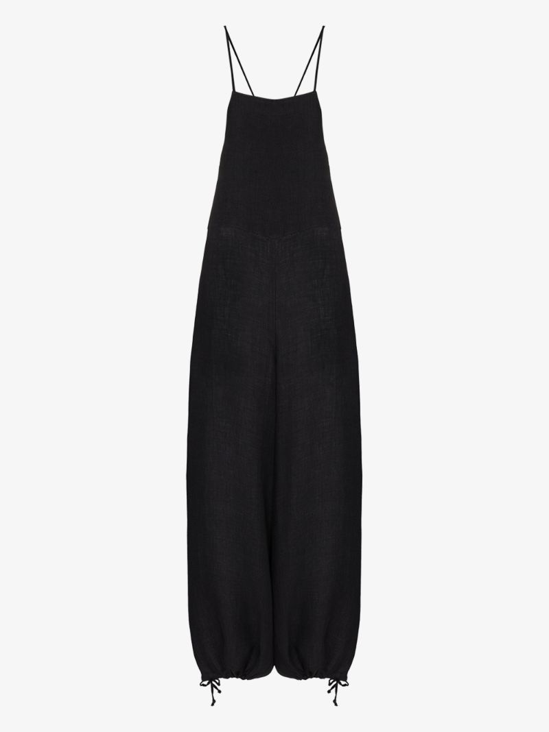 Square Neck Linen Jumpsuit