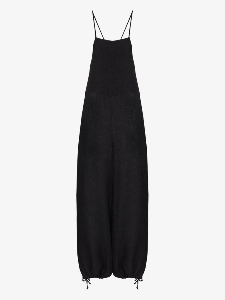 Square Neck Linen Jumpsuit