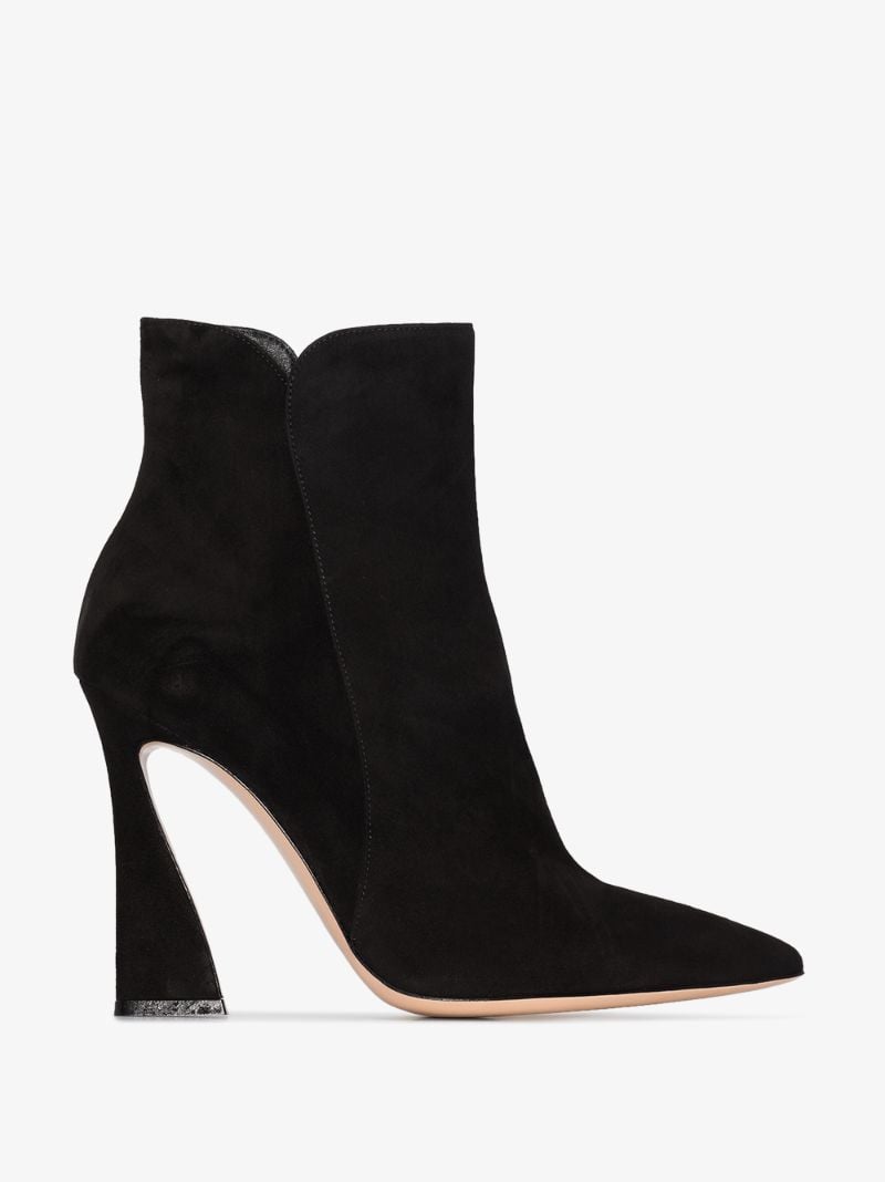 Black Aura 105 Suede Ankle Boots
