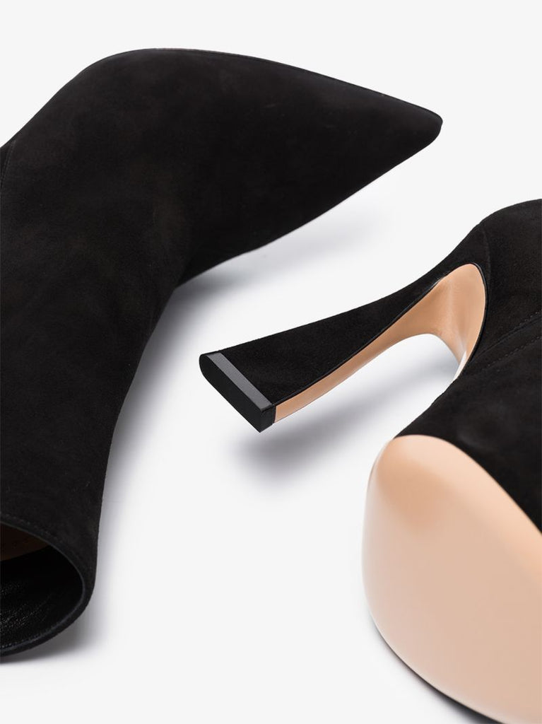 Black Aura 105 Suede Ankle Boots