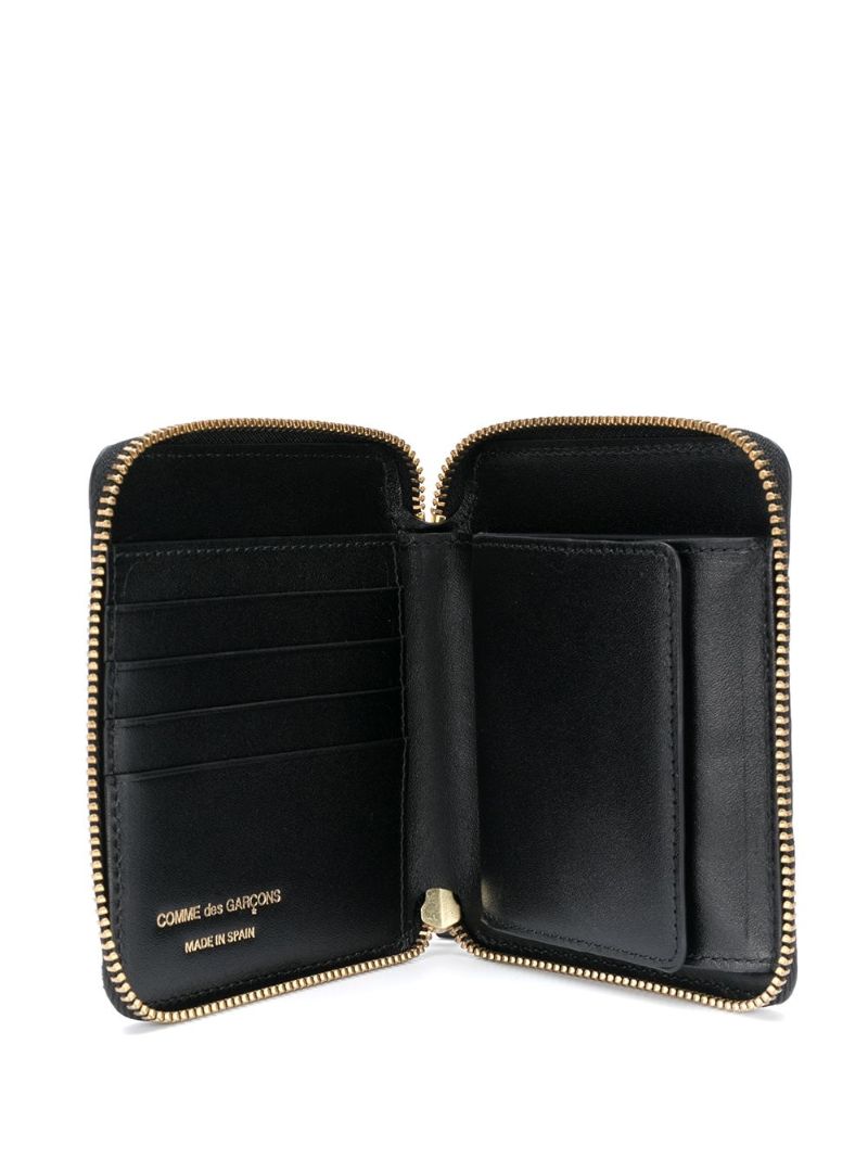 Black Zip-around Leather Wallet