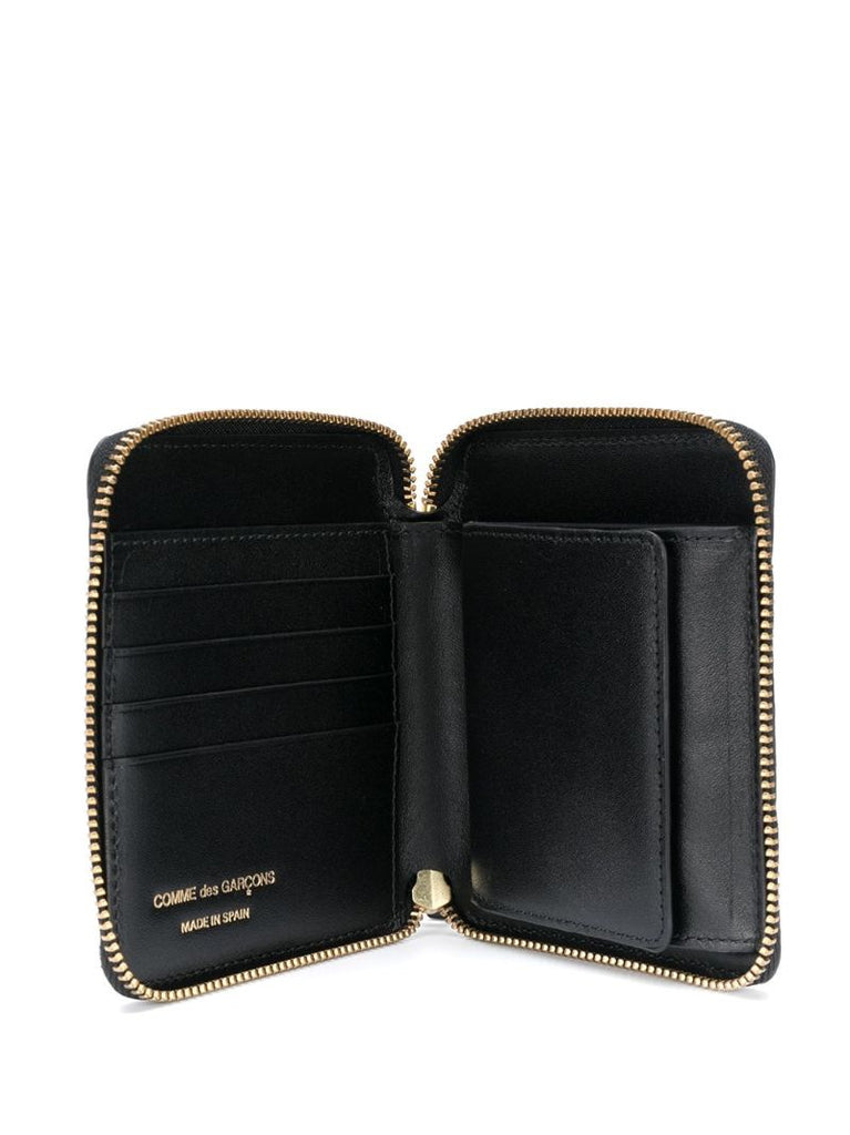 Black Zip-around Leather Wallet