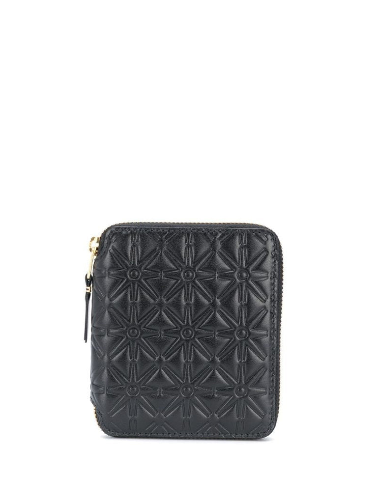 Black Zip-around Leather Wallet