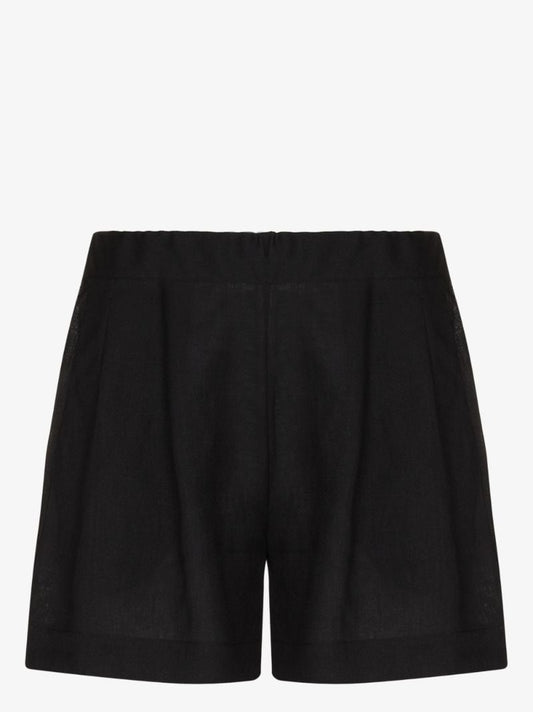 Black Zurich Linen Shorts