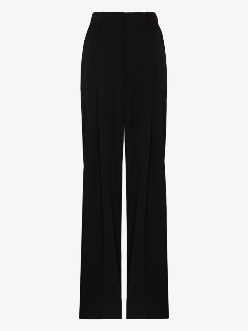 Wide Leg Tailored Wool Trousers