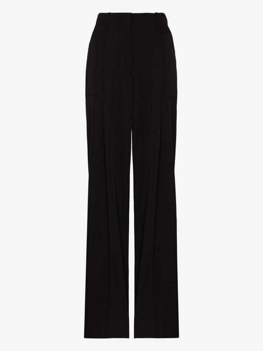 Wide Leg Tailored Wool Trousers