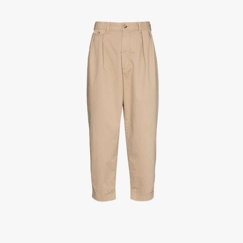 Pleated Cotton Trousers
