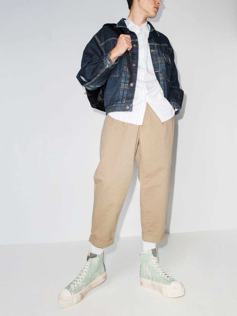 Pleated Cotton Trousers